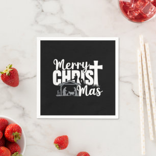 Guardanapo De Papel Feliz Natal Cristão Jesus Família