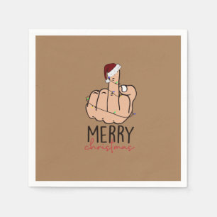 Guardanapo De Papel Feliz Natal Dando o Dedo