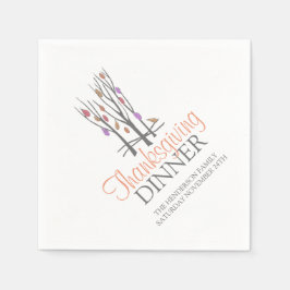 Guardanapo De Papel Feliz Natal de Ação de Graças