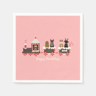 Guardanapo De Papel Feliz Natal de Cachorro Comboio