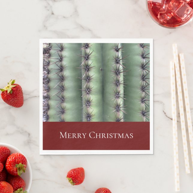 Guardanapo De Papel Feliz Natal Deserto Cactus Sudoeste (Insitu)