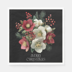 Guardanapo De Papel Feliz Natal - Design de Natal Feliz Hellebory Holi