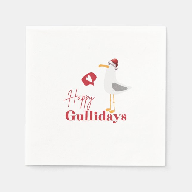 Guardanapo De Papel Feliz Natal dos Gullidays (Frente)