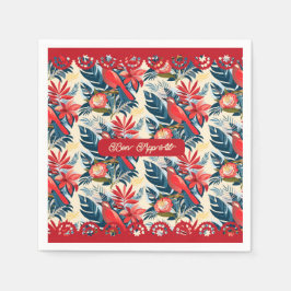 Guardanapo De Papel Feliz Natal e Feliz ano novo! Pássaro Vermelho 202