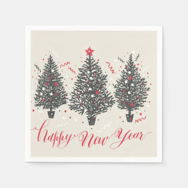 Guardanapo De Papel Feliz Natal e Felizes anos novos (Frente)