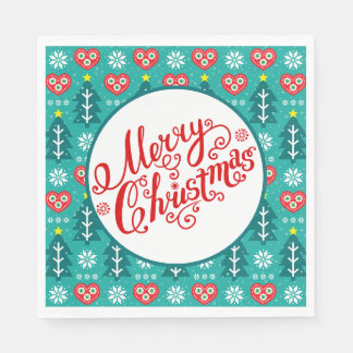 Guardanapo De Papel Feliz Natal Escandinavo