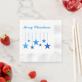 Guardanapo De Papel Feliz Natal - Estrela Azul Decoração com texto