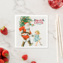 Feliz Natal Feriado de papais noeis Vintage