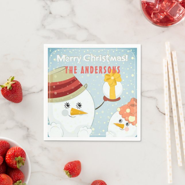 Guardanapo De Papel Feliz Natal Feriado Feriado de Neve (Insitu)