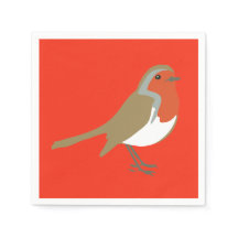 Feliz Natal Grande Robin Napkins Serviettes