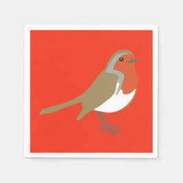 Guardanapo De Papel Feliz Natal Grande Robin Napkins Serviettes