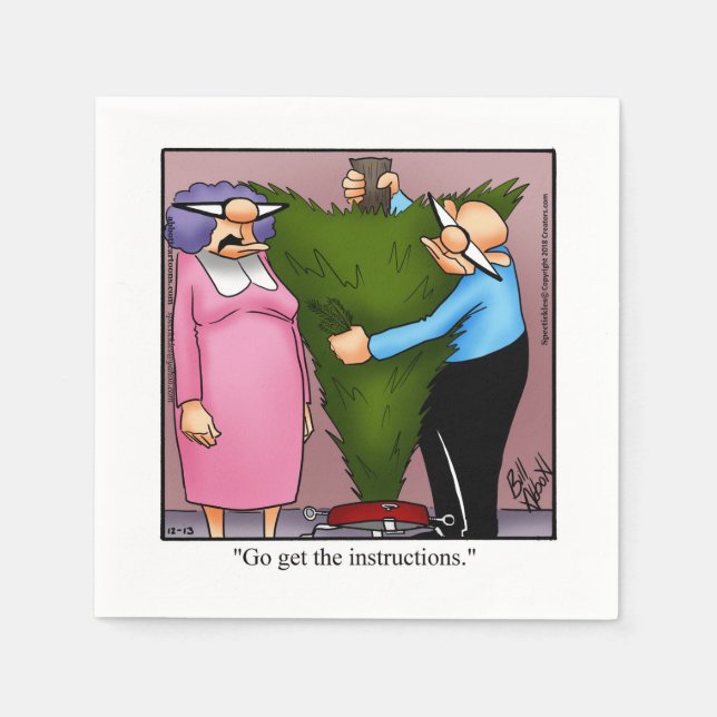 Guardanapo De Papel Feliz Natal Humor Napkins (Frente)
