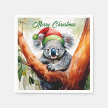 Feliz Natal Koala sentado em Gumtree