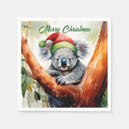 Guardanapo De Papel Feliz Natal Koala sentado em Gumtree