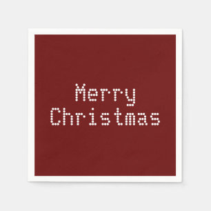 Guardanapo De Papel "Feliz Natal" - Livro Branco