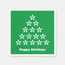 Guardanapo De Papel Feliz Natal Livro verde branco sobre neve Stars Ár