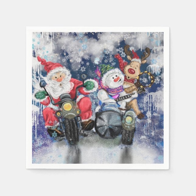 Guardanapo De Papel Feliz Natal Napkins Felizes Amigos de Natal (Frente)