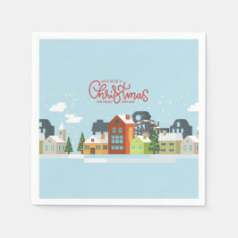 Guardanapo De Papel Feliz Natal Napkins | Festa de Férias