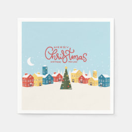 Guardanapo De Papel Feliz Natal Napkins | Festa de Férias