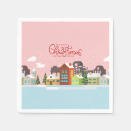 Guardanapo De Papel Feliz Natal Napkins | Festa de Férias