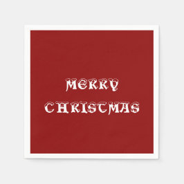 Guardanapo De Papel Feliz Natal Papel Vermelho Escuro Napkin