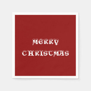 Guardanapo De Papel Feliz Natal Papel Vermelho Escuro Napkin