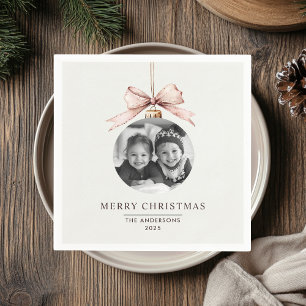 Guardanapo De Papel "Feliz Natal personalizado com Photo Napkin