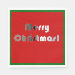 Guardanapo De Papel Feliz Natal Red e Napkins Verde