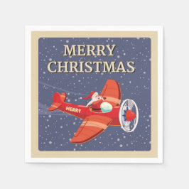 Guardanapo De Papel Feliz Natal Santa Claus Vintage