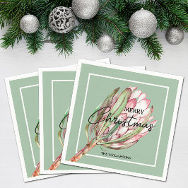 Guardanapo De Papel Feliz Natal Tropical Flower