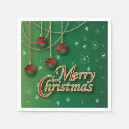 Guardanapo De Papel Feliz Natal Verde
