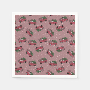 Guardanapo De Papel Feliz Natal Vintage Red Truck