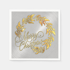 Guardanapo De Papel Feliz Natal Wreath