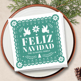 Guardanapo De Papel Feliz Navidad Papel Picado Natal