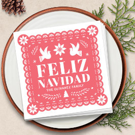 Guardanapo De Papel Feliz Navidad Papel Picado Natal