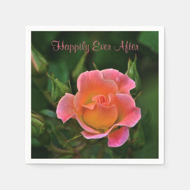 Guardanapo De Papel Feliz Nunca Depois da Rosa (Frente)