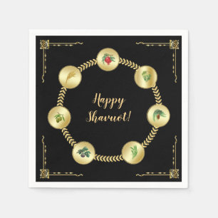 Guardanapo De Papel Feliz ornamento decorativo SHAVUOT sete espécies