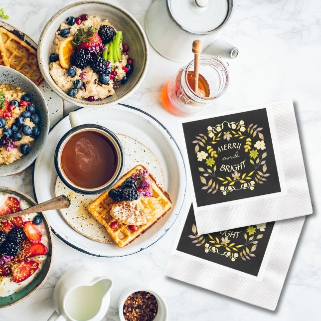 Guardanapo De Papel FELIZ ouro E BRILHO personalizados (Criador carregado)