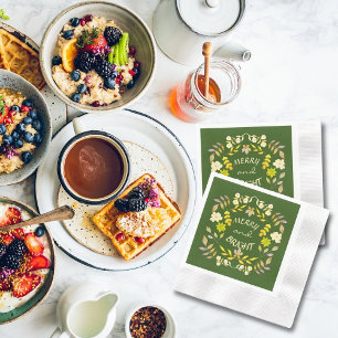 Guardanapo De Papel FELIZ ouro E BRILHO personalizados