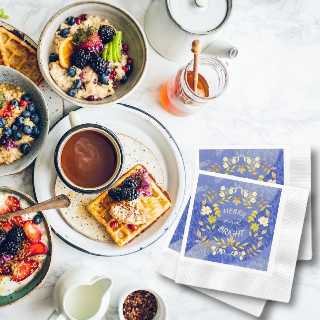 Guardanapo De Papel FELIZ ouro E BRILHO personalizados (Criador carregado)