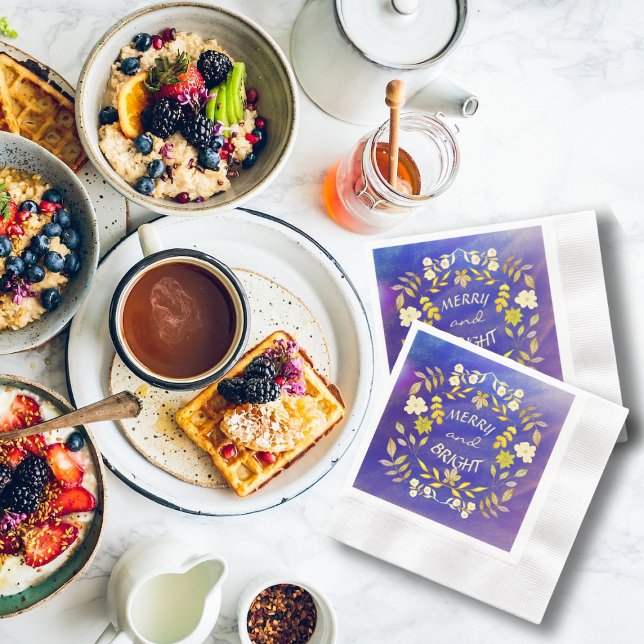 Guardanapo De Papel FELIZ ouro E BRILHO personalizados (Criador carregado)