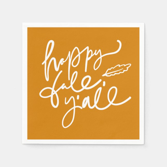 Guardanapo De Papel Feliz outono Y (Frente)