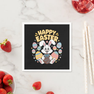 Guardanapo De Papel Feliz Páscoa 2025 Ovos Coelho Bonito Coelho