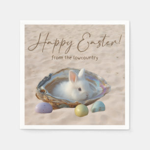 Guardanapo De Papel Feliz Páscoa Lowcountry Oyster Shell e Bunny