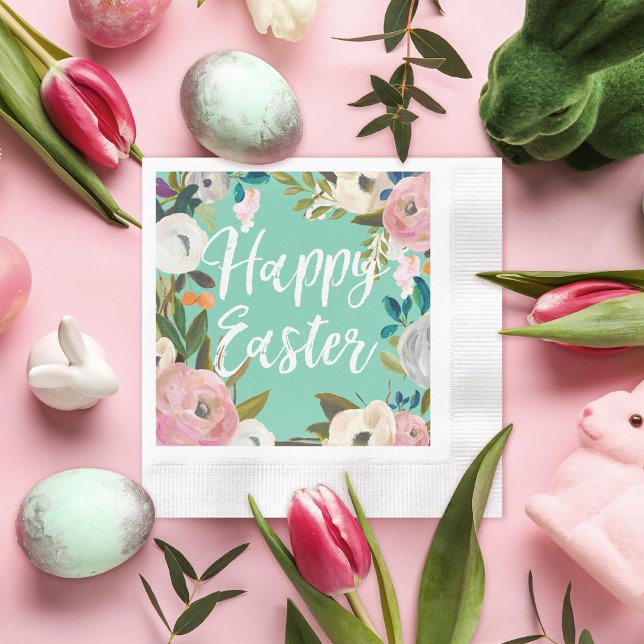 Guardanapo De Papel Feliz Páscoa Menta Primavera (Criador carregado)