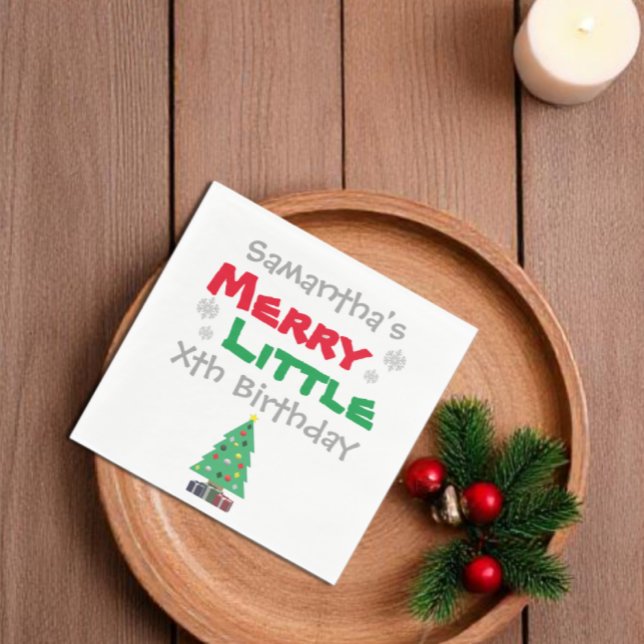 Guardanapo De Papel Feliz pequeno aniversário (Criador carregado)