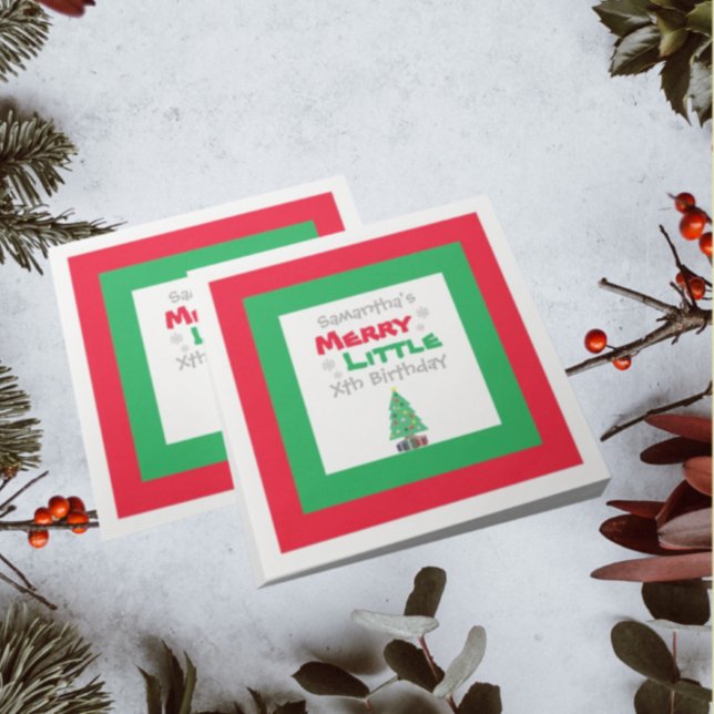 Guardanapo De Papel Feliz pequeno aniversário (Criador carregado)