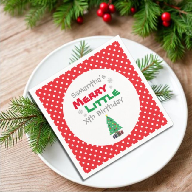 Guardanapo De Papel Feliz pequeno aniversário (Criador carregado)