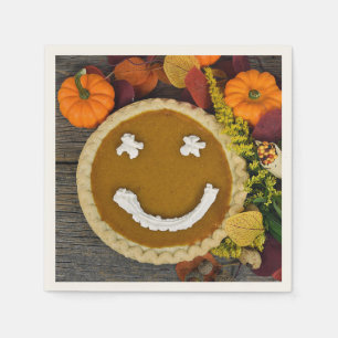 Guardanapo De Papel Feliz Pumpkin Pie de Ação de Graças