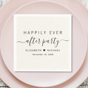 Guardanapo De Papel Feliz Sempre Depois da Recepção de casamento de Cr